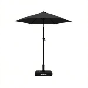 Sombrilla de Patio 78.7x83.1 de Aluminio con Manivela Manual y Base para Uso en Exteriores - Product Image 1