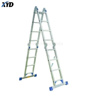 Échelle pliante télescopique robuste <span class=keywords><strong>4</strong></span>-en-1, capacité de charge 150 kg, acier inoxydable, 12 <span class=keywords><strong>marches</strong></span>, usage en appartement, design minimaliste, grande taille - Product Image 2
