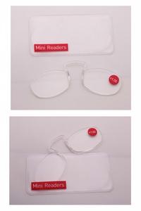 Lunettes de lecture innovantes ultra-compactes à <span class=keywords><strong>pince</strong></span>-<span class=keywords><strong>nez</strong></span>, légères et minimalistes, avec étui fin pour smartphone - Product Image 2