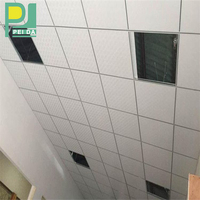 Carrelage de plafond en plaques de plâtre laminé en PVC ignifuge et étanche 60X60 faux plafonds en gypse pour restaurants