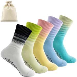 Calcetines Antideslizantes con Puntos de Agarre para Yoga, Pilates, Fitness, Danza y Deportes para Mujer, con Logotipo Personalizado, Venta al por Mayor, Diseño Antideslizante - Product Image 1