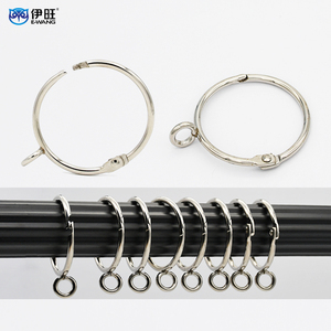 EWANG Metal Various Sizes Silver Binder Ring Shower Curtain Ring <b>Clips</b> - Product Image 4