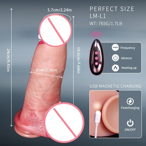 Vibromasseur Thruster Chauffant en Silicone Souple Étanche pour Femme avec Télécommande, Jouet Sexuel Adulte pour Lesbiennes - Product Image 3