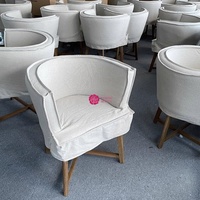 Chaise de salle à manger nordique Yicheng, style rétro, en chêne massif et lin de coton, chaise ronde, style japonais, pour café et restaurant à domicile