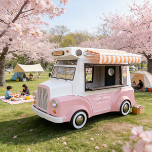 Mobile Food Ice Cream Cart Van New Type Street Vending Carts <b>Trailer</b> Snack Cart Fruit Food Trucks for Sale - Product Image 1