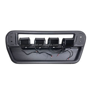 Cadre en fer léger Plaque de protection noire pour barre avant en plastique étroite, y compris câble relais 4 projecteurs Led - Product Image 5