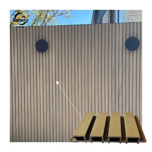 Ngoài trời WPC tấm Tường Ngoài Trời PVC bảng khác WPC Panel tường Composite Slatted Ốp bên ngoài bức tường - Product Image 2