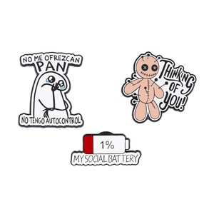 Épingle avec un dicton amusant, une <span class=keywords><strong>phrase</strong></span> <span class=keywords><strong>sarcastique</strong></span>, une canard fâché - Product Image 1