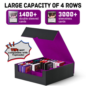 Hộp đựng bài Pokemon JUZI Custom 3000+ Four Raw Suits UG GGC, hộp đựng bài TCG có nắp tháo rời, hộp đựng bài Mtg - Product Image 3