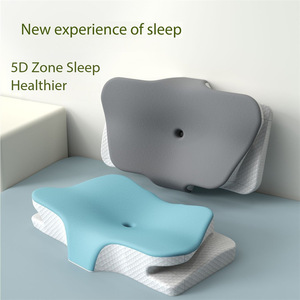 Oreiller de sommeil en mousse à mémoire de forme en forme de papillon, à rebond lent, sans pression, soutien bio-mécanique du cou, noyau bio-mécanique transfrontalier - Product Image 4