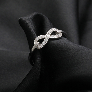 Пользовательские 8 Формы Кольцо Циркон Обручальное неограниченное кольцо 925 стерлингового серебра женщин - Product Image 3