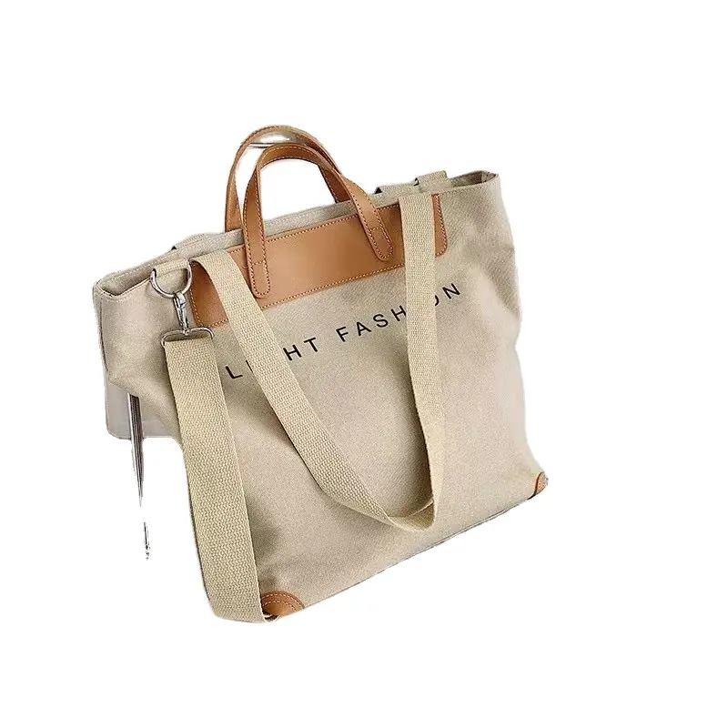 Bayanlar çanta plaj moda çanta bayan ayakkabı ve kızlar için çanta seti tuval Tote kadın alışveriş çantaları özel Logo