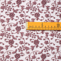 Tissu en dentelle brodée de haute qualité avec fil de polyester laiteux, motif de petites fleurs, tulle, filet, dentelle pour robe
