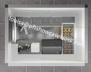 Chiosco da Esterno 3x4 per Vendita Ambulante di Fast <span class=keywords><strong>Food</strong></span>, Design Moderno - Product Image 6