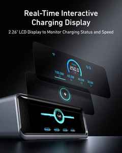 สถานีชาร์จ Anker Prime 250W GaN C, ชาร์จเร็วพิเศษ 6 พอร์ต, หน้าจอ LCD ขนาด 2.26 นิ้ว และปุ่มควบคุมอัจฉริยะ A2345 250W Prime - Product Image 6