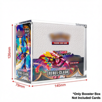 Boîte de protection pour cartes à collectionner en acrylique transparent de qualité supérieure, résistante aux UV, édition anglaise, 5 mm, avec couvercle magnétique