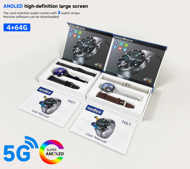 Private Model 2026 4G 5G Smart Watch N61 Amoled High Definition Round Screen Waterproof Watches Reloj Inteligente with Camera