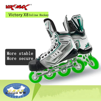 Patines de Hockey en Línea Profesionales Vik-Max Fast Ship 2026 con 4 Ruedas de PU SHR 76A y Material de Aluminio CNC HI/LO