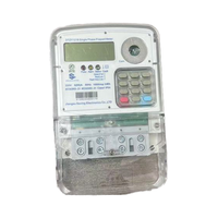 Compteur d'énergie électrique intelligent monophasé Compteurs KWH prépayés STS avec clavier tout-en-un et écran LCD