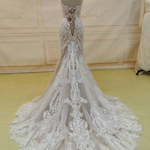 فساتين زفاف بدون حمالات بظهر دانتيل مثير فساتين سهرة وفساتين زفاف فاخرة للعروس Lszt14 - Product Image 2