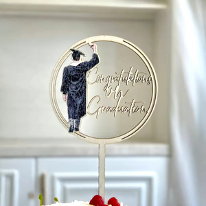 Decorazione <span class=keywords><strong>per</strong></span> <span class=keywords><strong>Torta</strong></span> in Acrilico Rotonda Multicolore <span class=keywords><strong>Stampata</strong></span> <span class=keywords><strong>per</strong></span> Festa della Mamma, Compleanno, Anniversario - Product Image 3