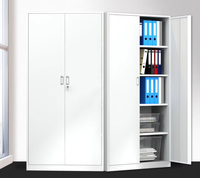 Archivadores Metálicos de 2 Puertas con Estantes Ajustables, Armario para Documentos con Cerradura