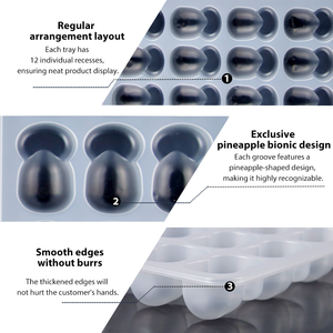 Barquette alimentaire professionnelle en PP, personnalisable, de qualité alimentaire, empilable, avec compartiments pour fruits - Product Image 3