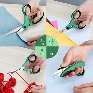 Ensemble de ciseaux à coudre en acier inoxydable Yangjiang 4 pièces bleus pour broderie et découpe de tissus, usage domestique - Product Image 2