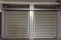 Porte de garage à enroulement rapide en alliage d'aluminium moderne, avec serrure, type turbine, pour volets roulants modernes en aluminium