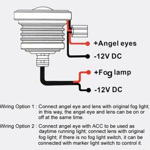 ไฟเดย์ไลท์ DRL สว่างพิเศษ 12V ขนาด 2.5 นิ้ว 3 นิ้ว 3.5 นิ้ว (64 มม. 76 มม. 89 มม.) แบบ COB LED Angel Eyes สำหรับรถยนต์และมอเตอร์ไซค์ - Product Image 6