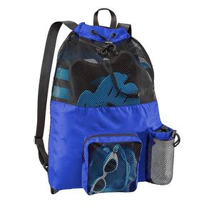 BSCI Factory Water Resistant Big Mesh Swim <b>Backpack</b> Gym Sports Dance Bag <b>Drawstring</b> <b>Backpack</b> - Product Image 1