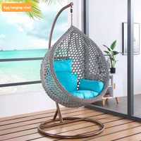 Nouvelle Chaise d'Extérieur Pliante en Rotin 2024, Vente Chaude, Chaise Suspendue Œuf Moderne en Rotin, Chaise Œuf Balançoire de Café Parisien Bistro Parisien
