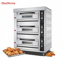 Horno de Convección Eléctrico de Alta Resistencia, 6 Bandejas, Gran Capacidad para Uso en Panaderías y Restaurantes
