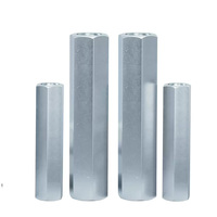 Écrou d'extension hexagonal en acier inoxydable, long, métrique, pour raccordements de tiges filetées