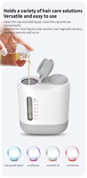 Vente en gros, réservoir d'eau séparé, peigne électrique pour le cuir chevelu, brosse Ems, applicateur d'huile capillaire, masseur de cuir chevelu