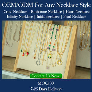 Kalung liontin hati padat elegan, Kalung rantai baja tahan karat dapat disesuaikan untuk hadiah perhiasan fesyen sehari-hari wanita - Product Image 4