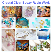 Résine Époxy 32OZ Transparente Anti-Jaunissement Sans Bulles Facile à Verser/Mélanger 1:1 Kit de Coulage Revêtement pour Fabrication de Bijoux DIY