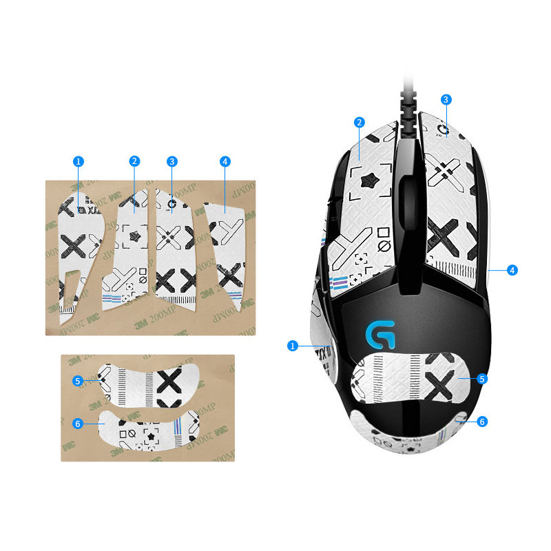 1pcs all-inclusive Mouse sticker-White