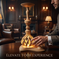 Chicha spirale innovante imprimée en 3D avec éclairage LED d'ambiance de luxe, design moderne en bois, pour clubs et décoration intérieure