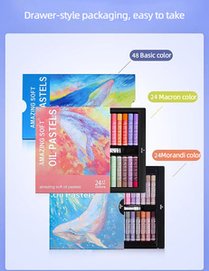 Couleur lourde doux huile Pastel 24/36 couleur ensemble bricolage Graffiti Pastel Non-toxique Crayon étudiant peinture fournitures - Product Image 4