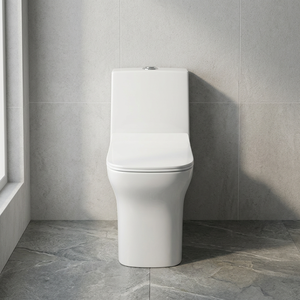 WC monobloc carré à réservoir encastré, économie d'eau, à poser au sol, pour salle de bain, maison, hôtel - Product Image 1