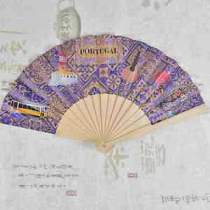 Abanicos de mano plegables portátiles impresos con logotipo personalizado de alta calidad estilo chino ecológico con bolsa Opp - Product Image 4