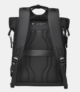 15.6" Large Waterproof Eco-Friendly Nylon Zipper Closure Portable Unisex <b>Backpack</b> Arcuate Shoulder <b>Strap</b> Large Capacity - Product Image 4