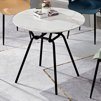 Table de réception élégante et contemporaine en pierre frittée, bureau de négociation moderne pour bureau, hôtel, hôpital, boutique