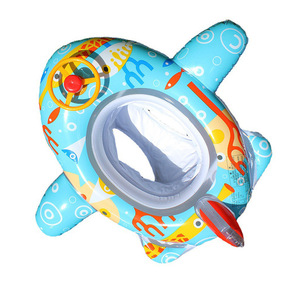 Siège flottant gonflable de sécurité pour bébé et tout-petit avec volant pour piscine et jeux aquatiques, design dessin animé 93x78cm - Product Image 4