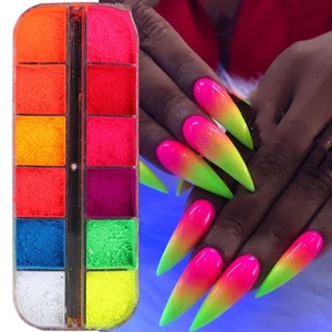12 <span class=keywords><strong>Colores</strong></span>/juego <span class=keywords><strong>de</strong></span> pigmentos artísticos para <span class=keywords><strong>uñas</strong></span>, efecto degradado, polvo brillante <span class=keywords><strong>de</strong></span> <span class=keywords><strong>colores</strong></span>, polvo fluorescente <span class=keywords><strong>de</strong></span> neón para <span class=keywords><strong>uñas</strong></span>, novedad - Product Image 2
