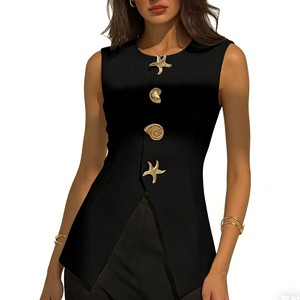 Nuevo Top con Cuello en V de Estilo Artístico Británico para Mujer, Top Holgado con Cintura Definida, Chaleco de Moda - Product Image 3