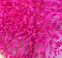 Tissu en maille transparente à franges longues en plumes, fait main, léger et fluide, pour robes de soirée et de cérémonie – Vente en gros