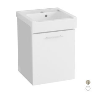 Mueble de Baño Suspendido con Lavabo Cerámico de 1 Puerta, Blanco Clásico, 50x50 cm - Product Image 3