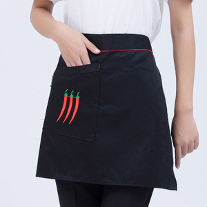 LOGOTIPO personalizado, varios estilos, delantales de media longitud, chalecos cortos de chefs de Hotel para hombres y mujeres, delantal de <span class=keywords><strong>trabajo</strong></span> de <span class=keywords><strong>camarero</strong></span> de restaurante de comida rápida - Product Image 6